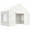 Arbor vidaxl avec toit 4.08x2.23x3,22 m Blanc en polyéthylène