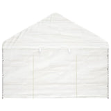 Arbor vidaxl avec toit 4.08x2.23x3,22 m Blanc en polyéthylène - afbeelding 3