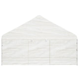 Arbor vidaxl avec toit 5.88x2.23x3,75 m Blanc en polyéthylène - afbeelding 3