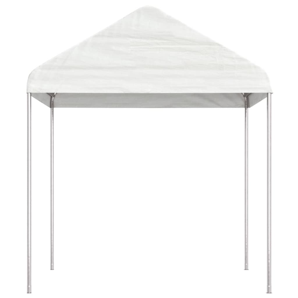 Arbor Vidaxl avec toit 2.28x2.23x2.69 m Blanc en polyéthylène