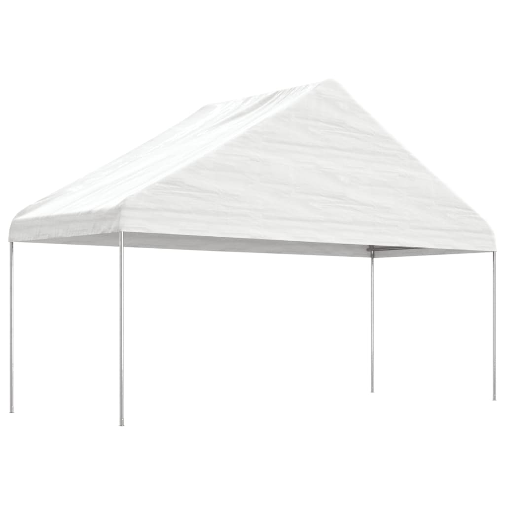 Tonnelle Vidaxx avec toit 5,88x2,23x3,75 m polyéthylène blanc