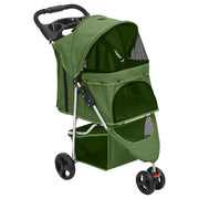 Vidaxl Chog Car pliable 80x46x98 cm Oxford tissu vert - afbeelding 1