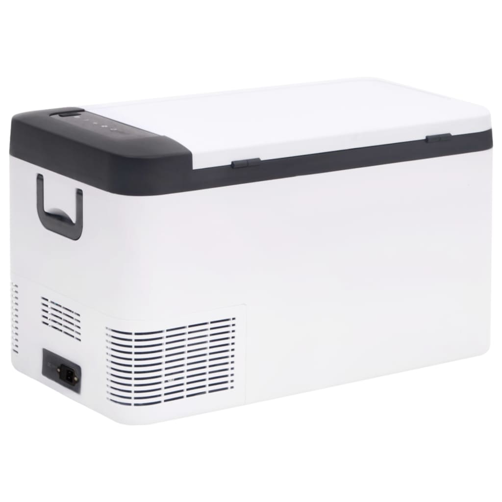 Vidaxl Cool Boîte avec poignée et adaptateur 18 L pp pe noir et blanc