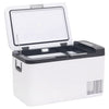Vidaxl Cool Boîte avec poignée et adaptateur 25 l pp pe noir et blanc