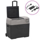 Vidaxl Cool Boîte avec roues et adaptateur 50 L Polypropène noir et gris