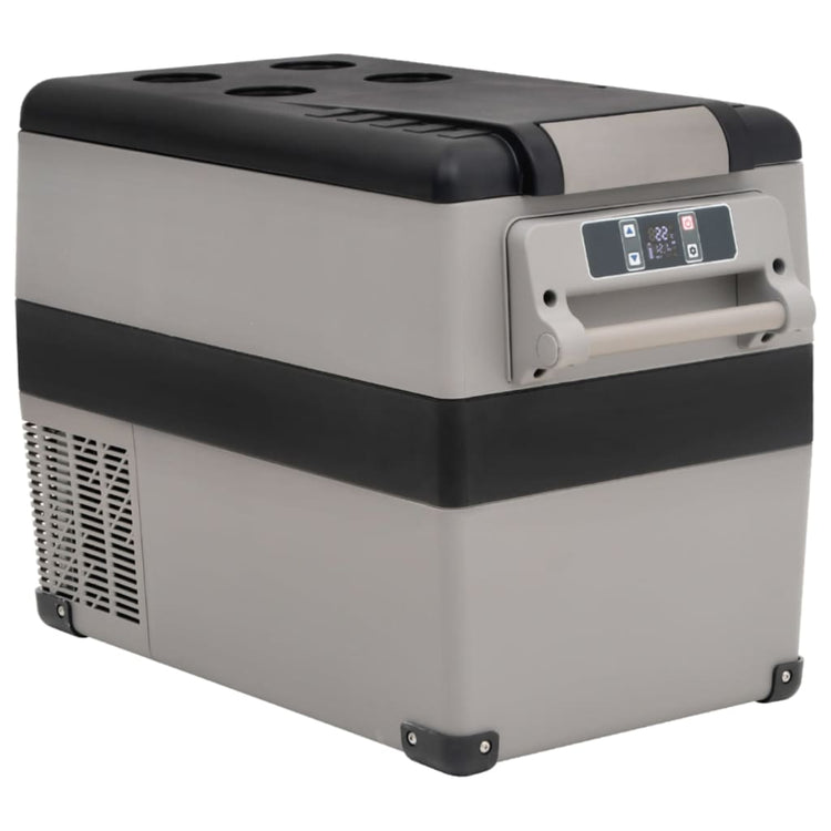 Vidaxl Cool Boîte avec poignée et adaptateur 35 l pp pe noir et gris