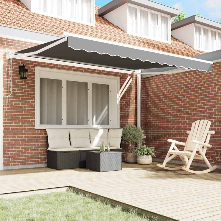 Vidaxx parasol pliant blanc 350 x 250 cm aluminium