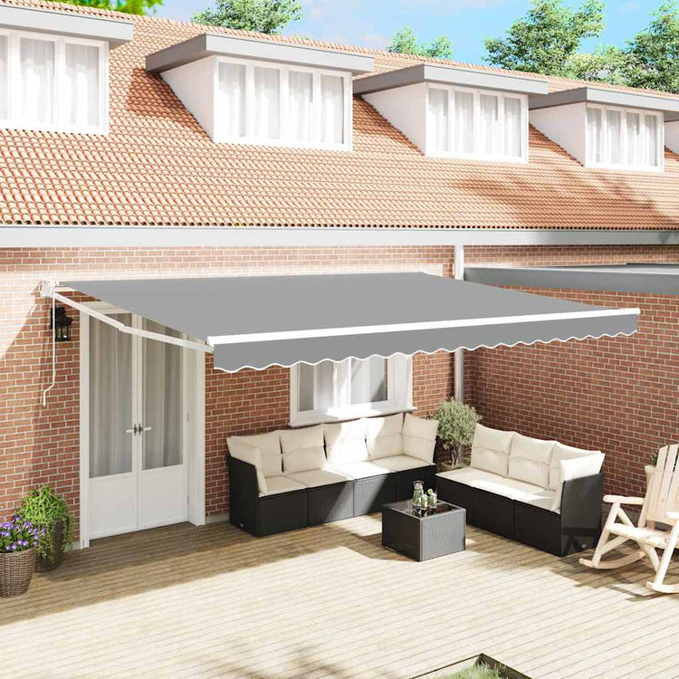 Vidaxx parasol pliant blanc 500 × 300 cm aluminium