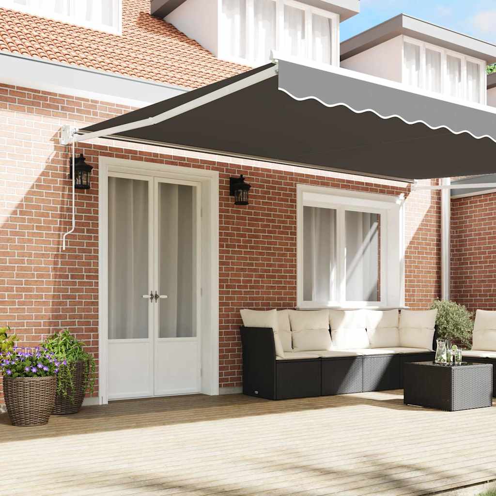 Vidaxx parasol pliant blanc 500 × 300 cm aluminium
