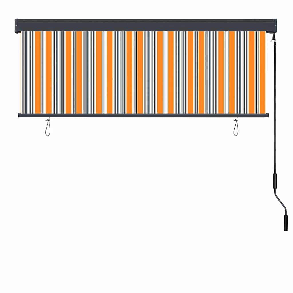 Vidaxxl store enrouleur jaune et bleu 180 x 250 cm tissu et aluminium