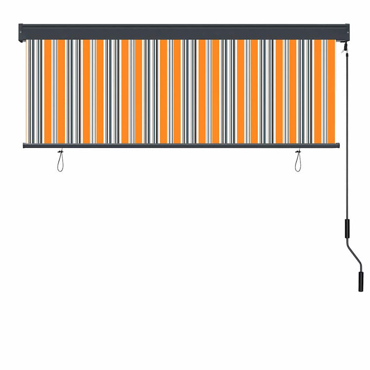 Vidaxxl store enrouleur jaune et bleu 180 x 250 cm tissu et aluminium