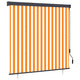 Vidaxxl store enrouleur blanc et orange 180 x 250 cm tissu et aluminium