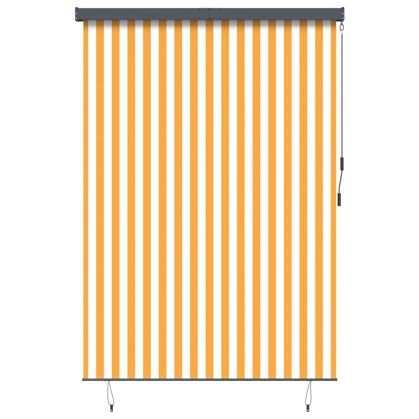Vidaxxl store enrouleur blanc et orange 180 x 250 cm tissu et aluminium