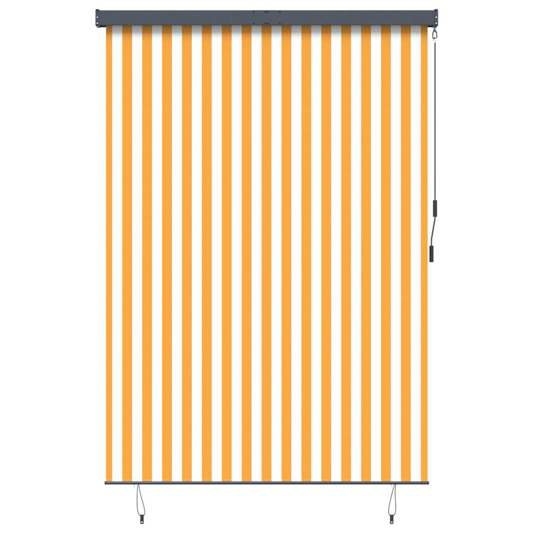 Vidaxxl store enrouleur blanc et orange 180 x 250 cm tissu et aluminium