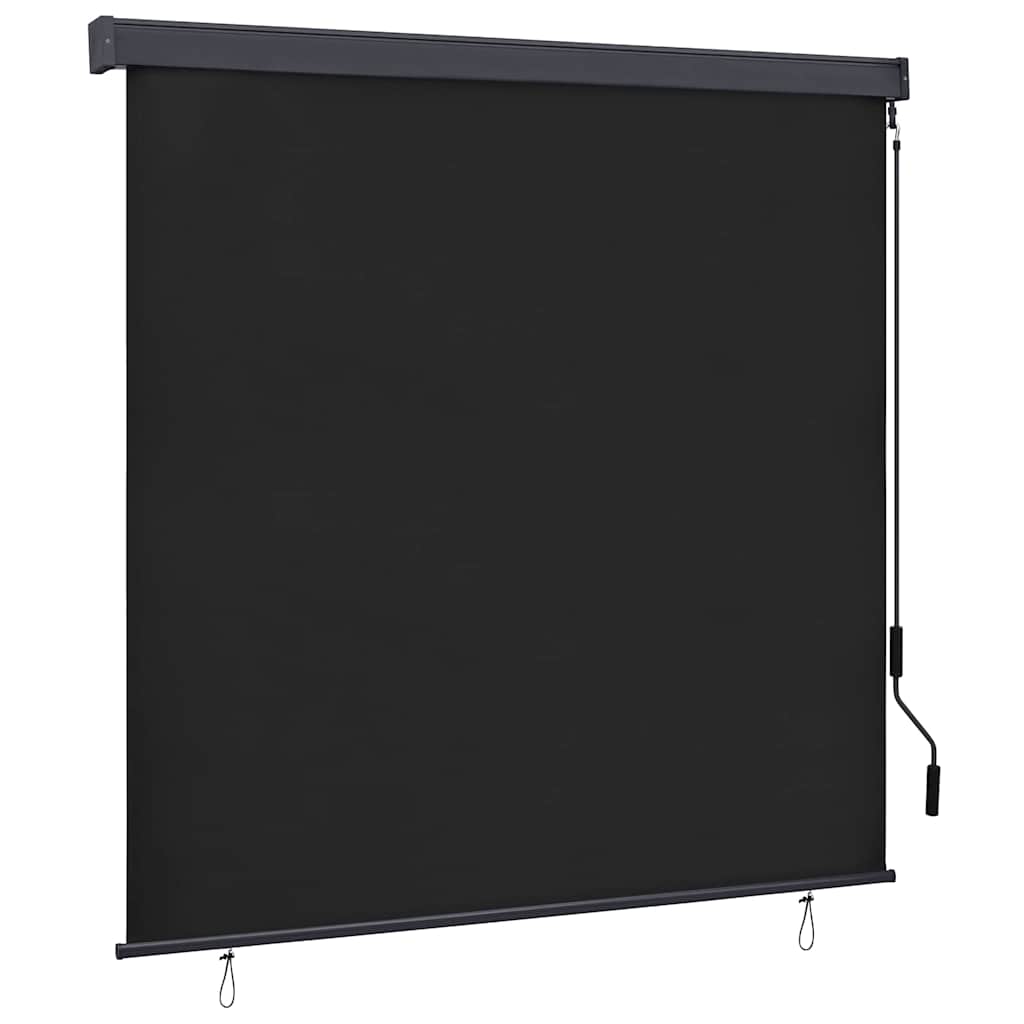 Vidaxl store enrouleur rayé anthracite 180 x 250 cm tissu et aluminium