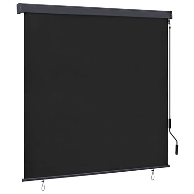 Vidaxl store enrouleur rayé anthracite 180 x 250 cm tissu et aluminium