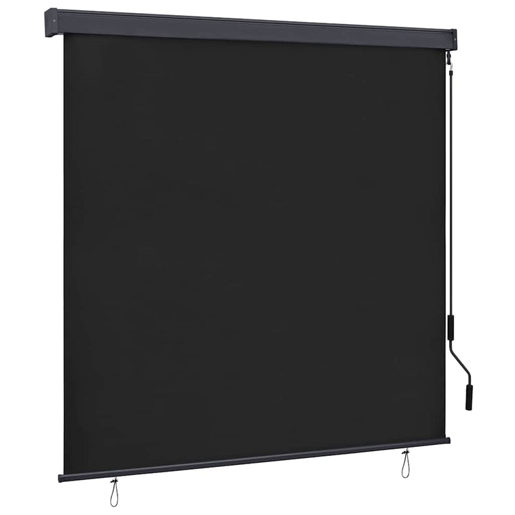 Vidaxl store enrouleur rayé anthracite 180 x 250 cm tissu et aluminium