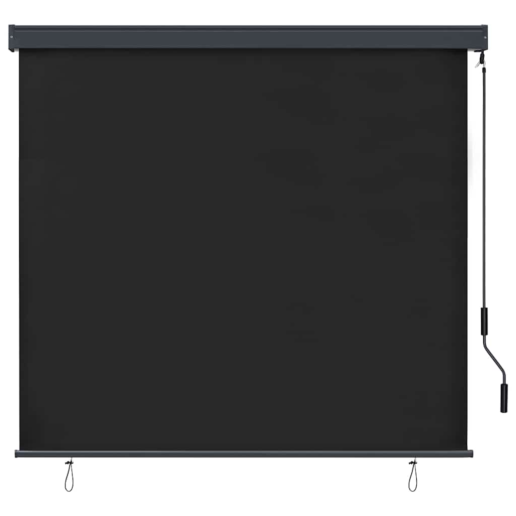 Vidaxl store enrouleur rayé anthracite 180 x 250 cm tissu et aluminium