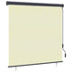 Vidaxxl store enrouleur avec rideaux crème 180 x 250 cm tissu et aluminium