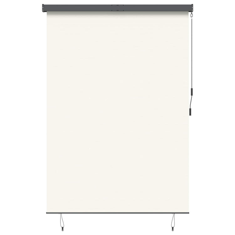 Vidaxxl store enrouleur avec rideaux crème 180 x 250 cm tissu et aluminium