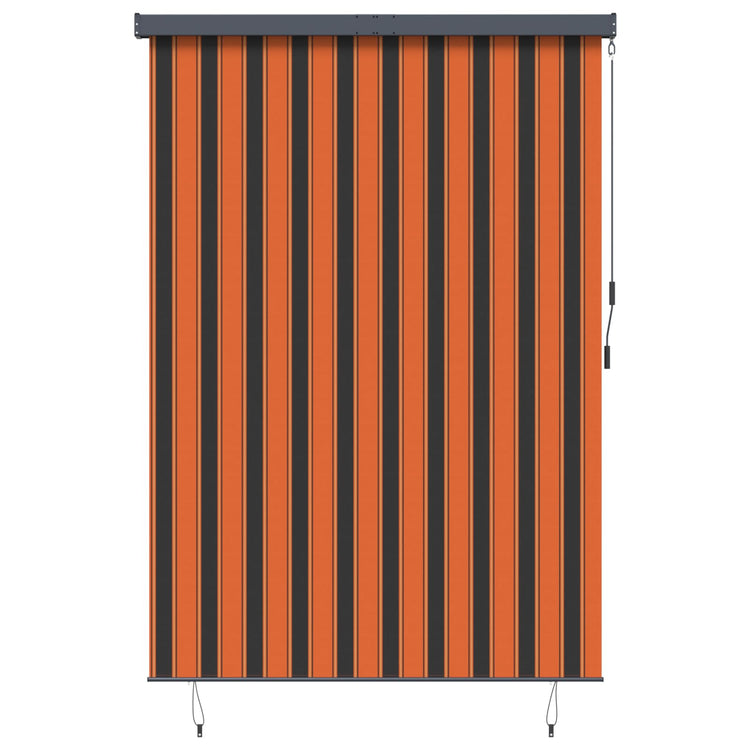 Vidaxxl store enrouleur orange et marron 180 x 250 cm tissu et aluminium