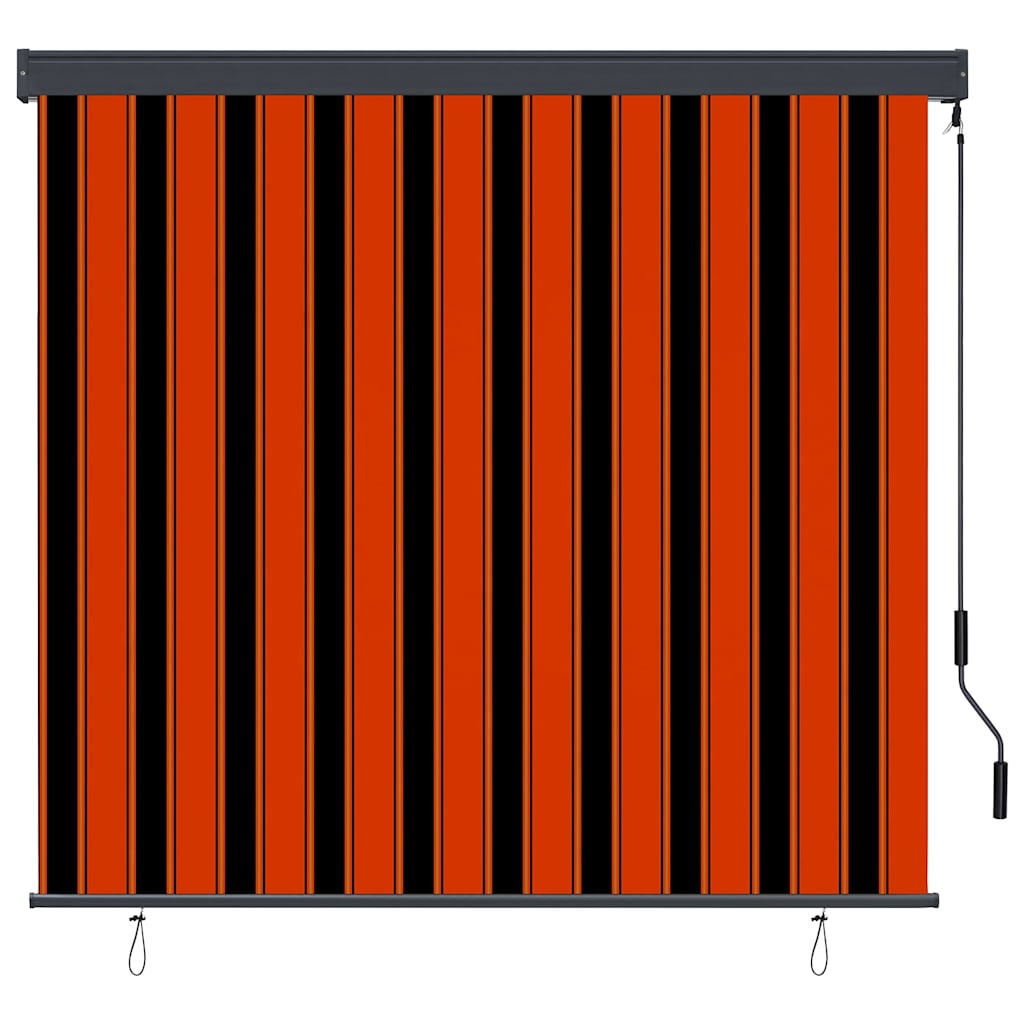 Vidaxxl store enrouleur orange et marron 180 x 250 cm tissu et aluminium