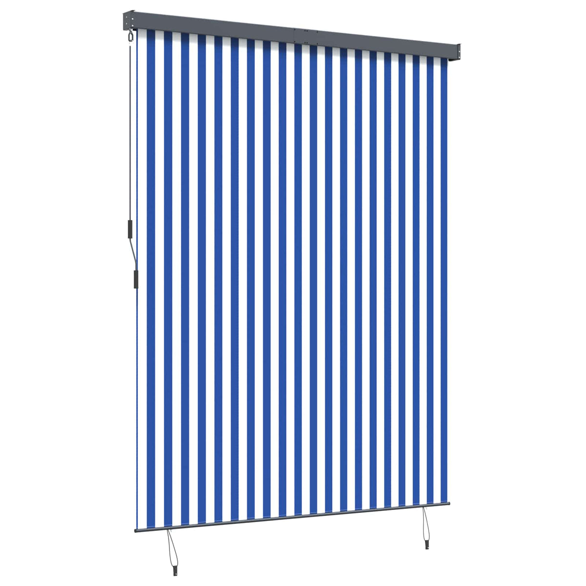 Vidaxxl store enrouleur bleu et blanc 200 x 250 cm tissu et aluminium