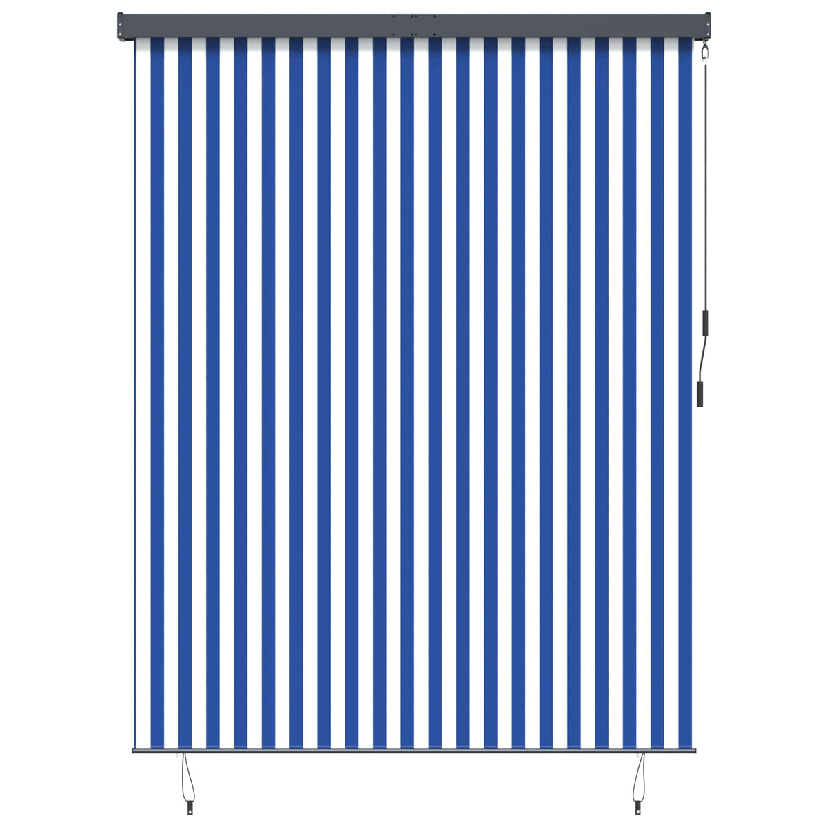 Vidaxxl store enrouleur bleu et blanc 200 x 250 cm tissu et aluminium