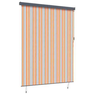 Vidaxxl store enrouleur jaune et bleu 200 x 250 cm tissu et aluminium