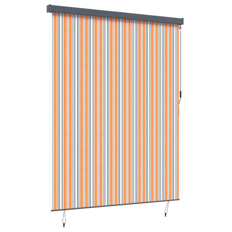Vidaxxl store enrouleur jaune et bleu 200 x 250 cm tissu et aluminium