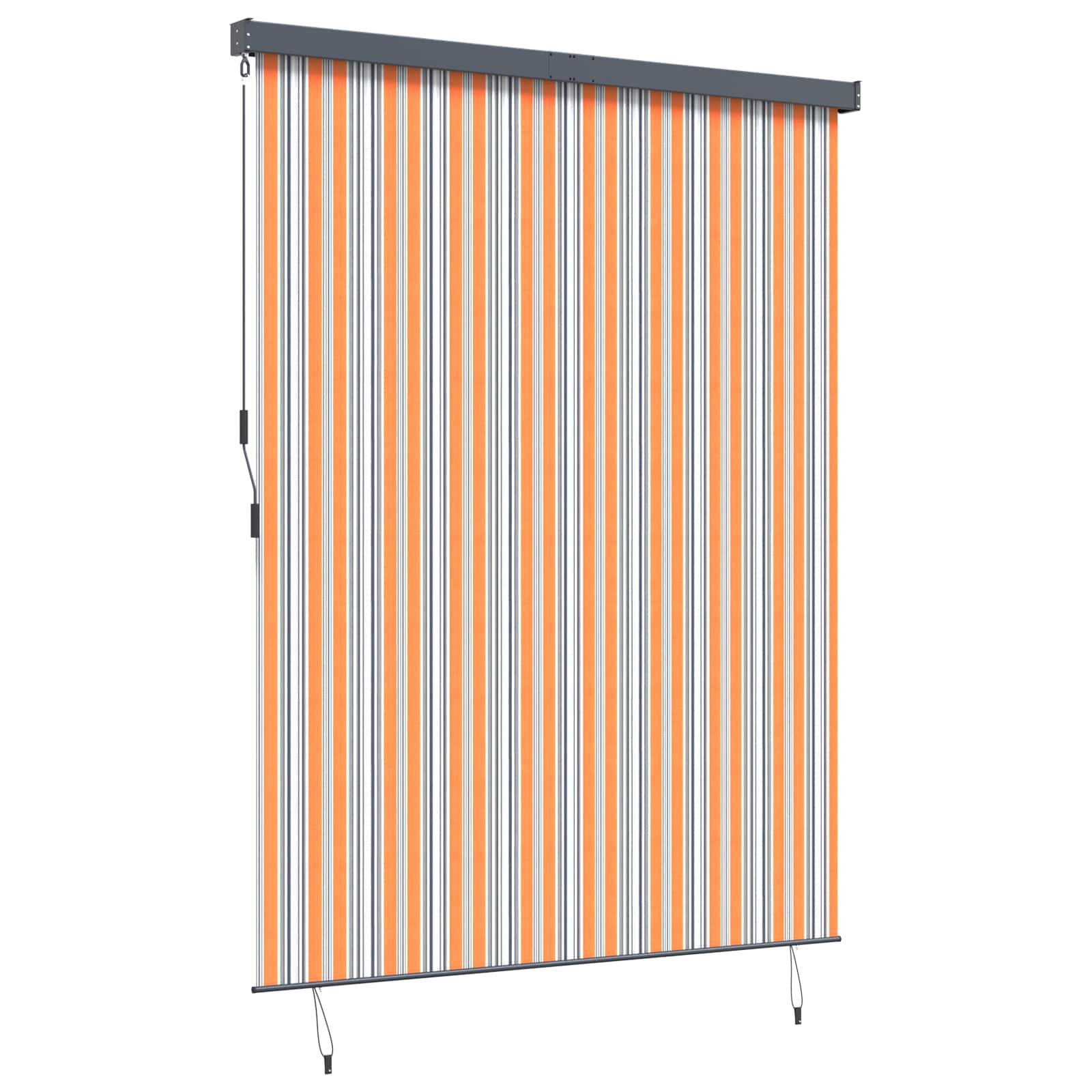 Vidaxxl store enrouleur jaune et bleu 200 x 250 cm tissu et aluminium