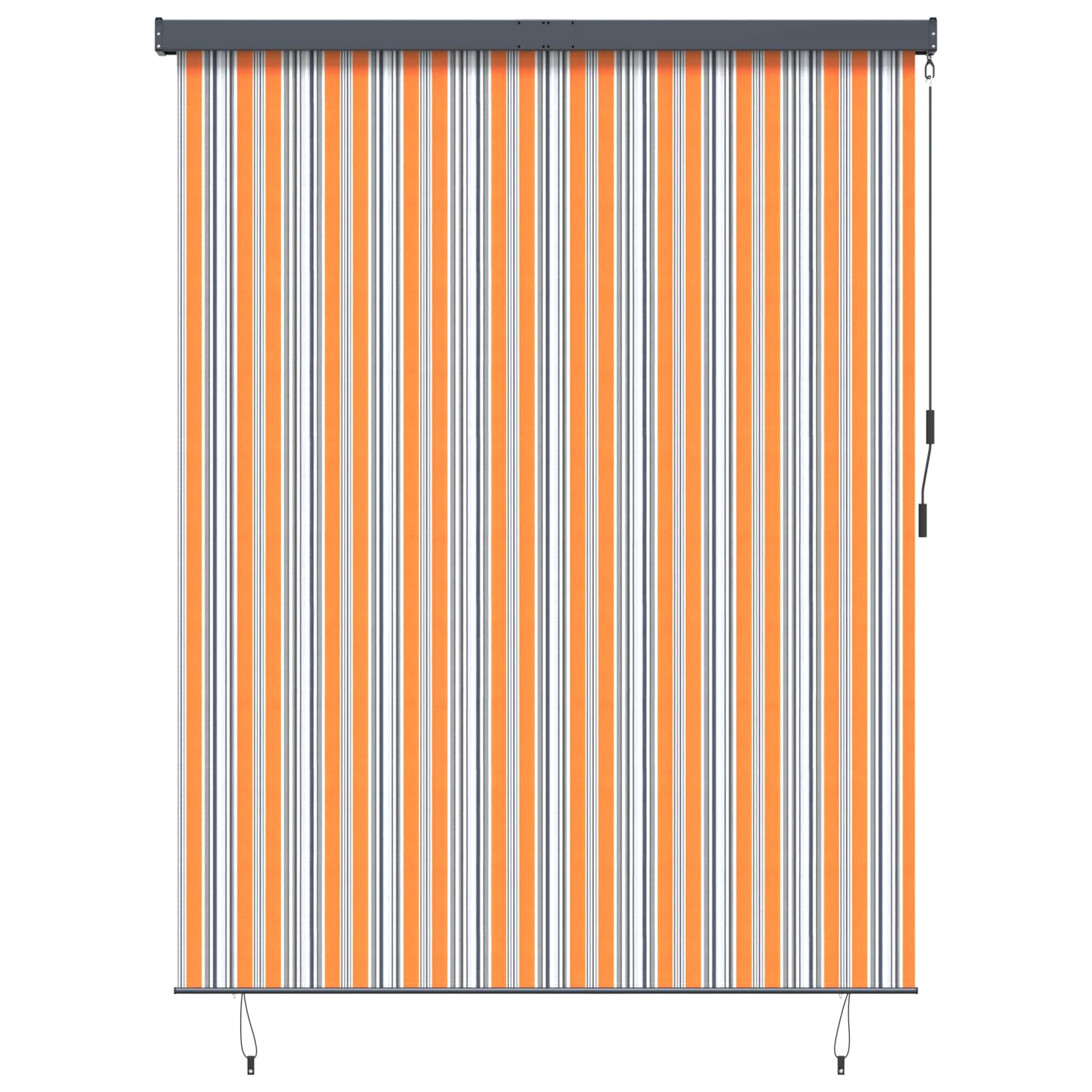 Vidaxxl store enrouleur jaune et bleu 200 x 250 cm tissu et aluminium