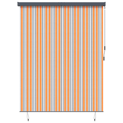 Vidaxxl store enrouleur jaune et bleu 200 x 250 cm tissu et aluminium