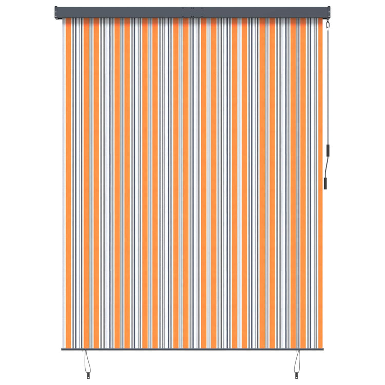 Vidaxxl store enrouleur jaune et bleu 200 x 250 cm tissu et aluminium