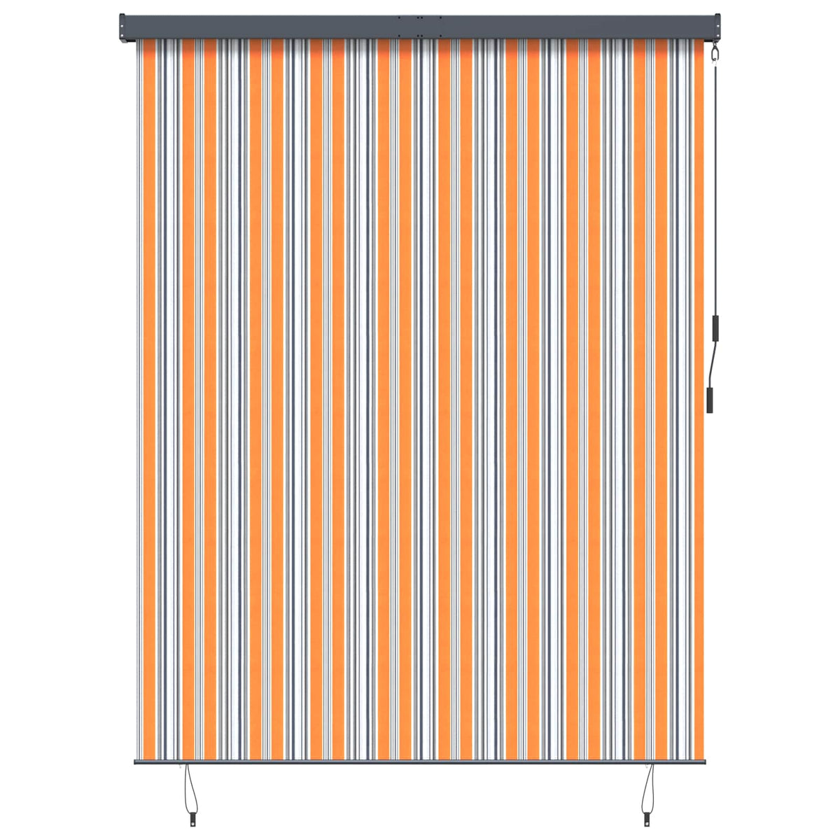 Vidaxxl store enrouleur jaune et bleu 200 x 250 cm tissu et aluminium