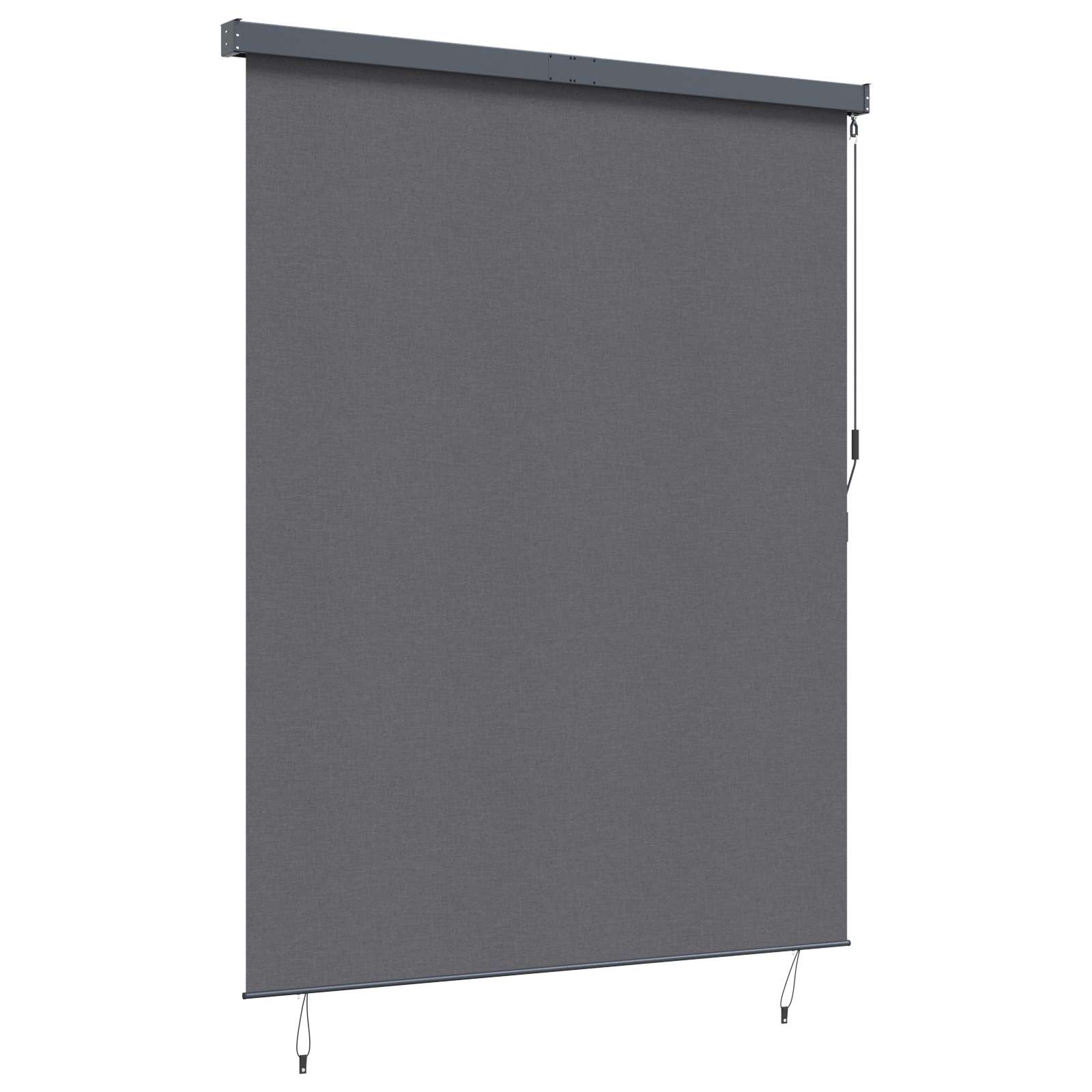Vidaxl store enrouleur rayé anthracite 200 x 250 cm tissu et aluminium