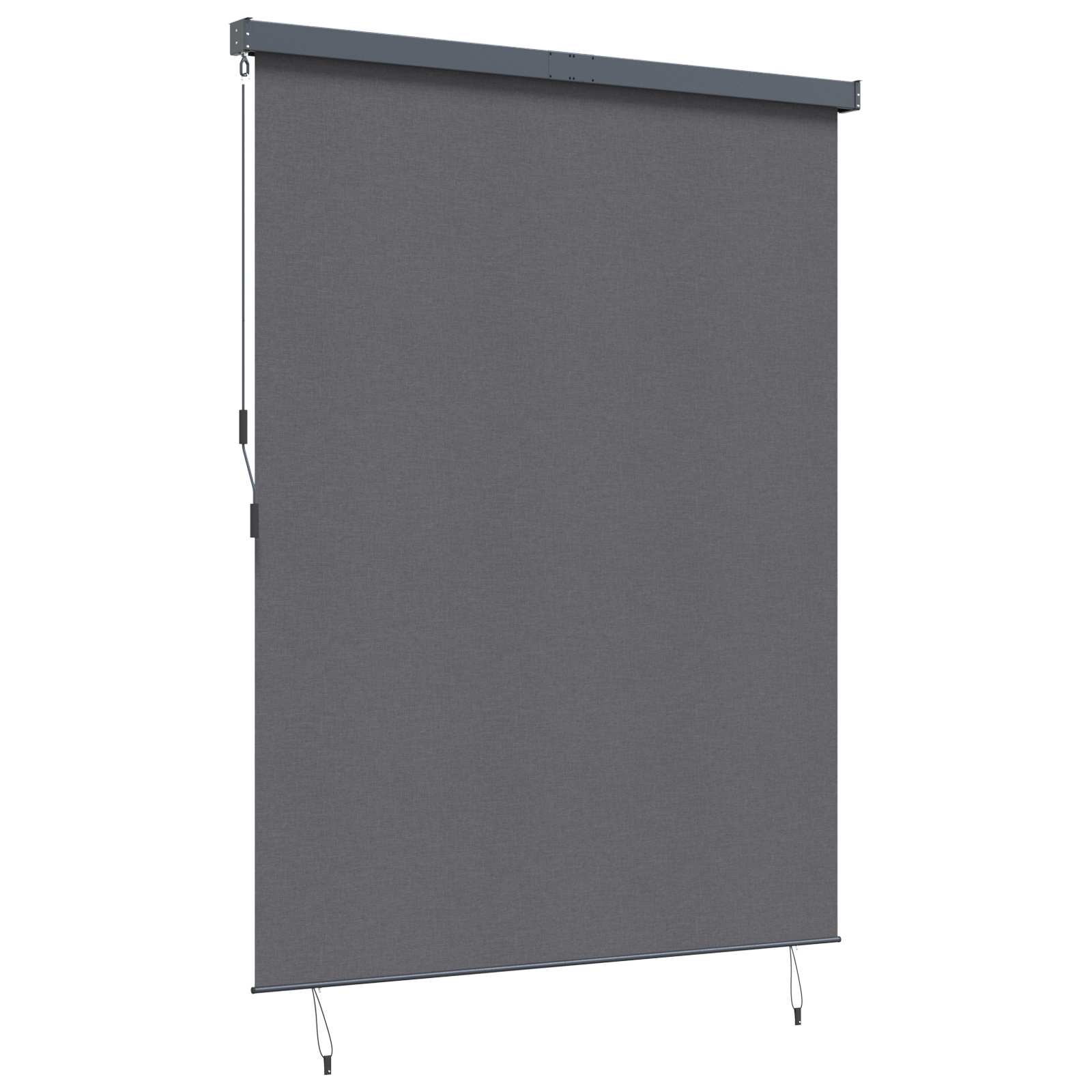 Vidaxl store enrouleur rayé anthracite 200 x 250 cm tissu et aluminium