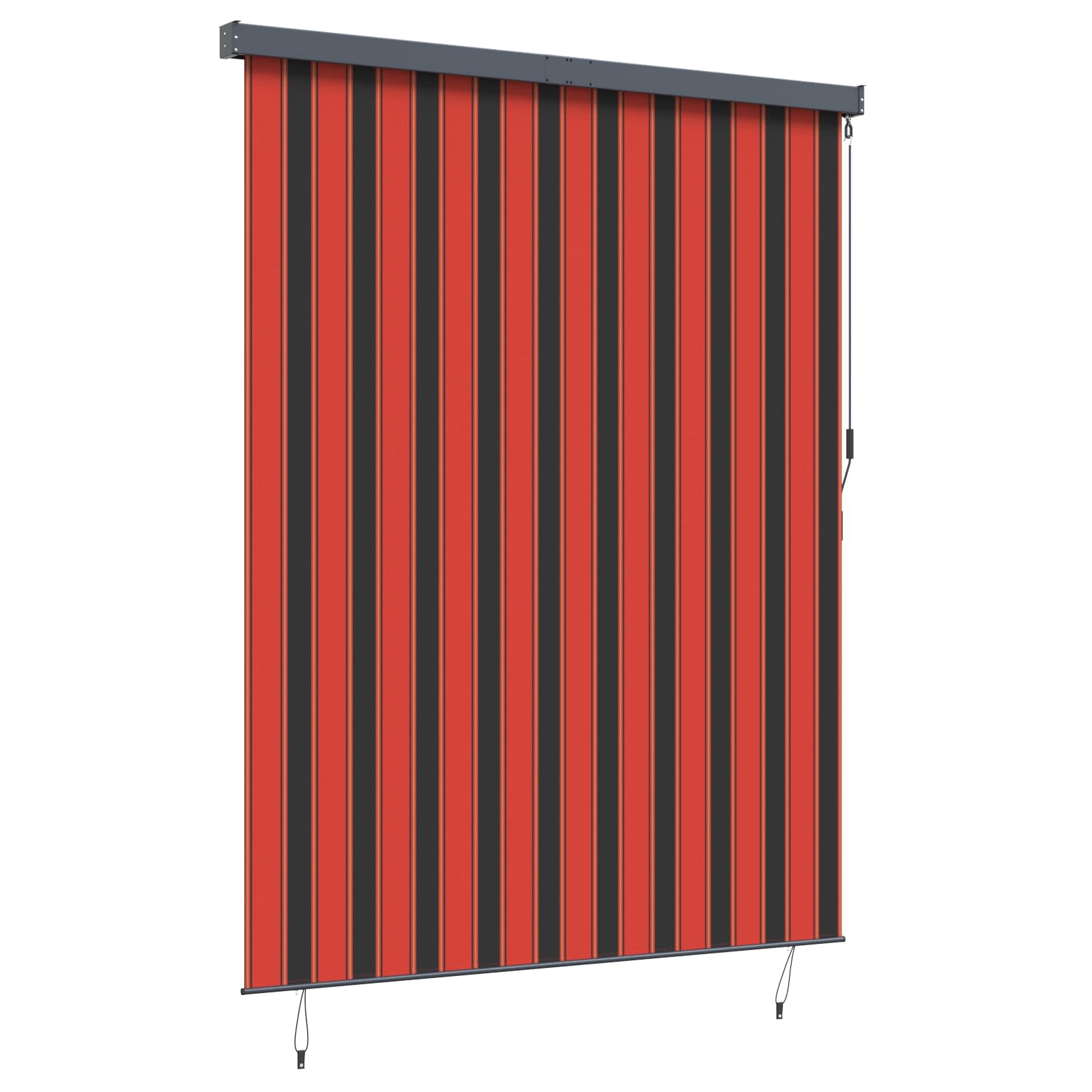 Vidaxxl store enrouleur orange et marron 200 x 250 cm tissu et aluminium