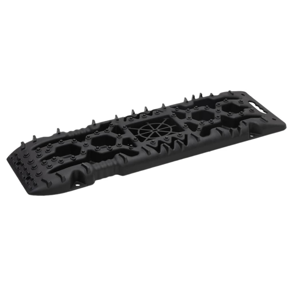 Plaques de poignée vidaxl 2 pcs 107x31x7 cm noire en nylon