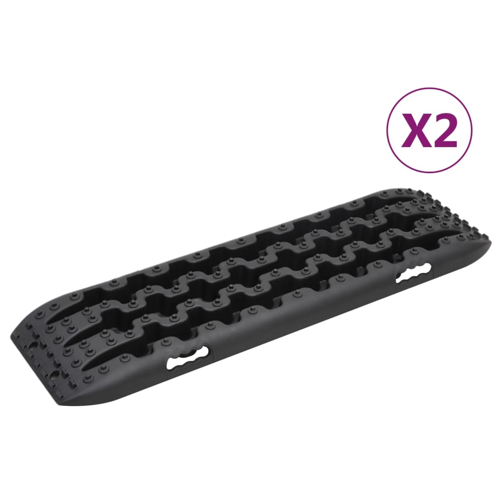 Vidaxl Gripplates 2 ST 106X30.5X7 CM Black en nylon