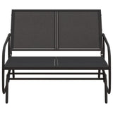 Vidaxl Sliding Canapa Garden 120.5x76x86.5 cm Foil textile et noire en acier - afbeelding 3