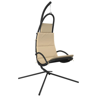 Vidaxl Rocking Chair avec tissu oxford et crème en acier de couleur crème