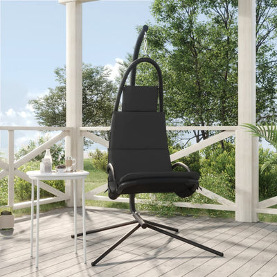 Vidaxl Rocking Chair avec tissu oxford et gris foncé en acier