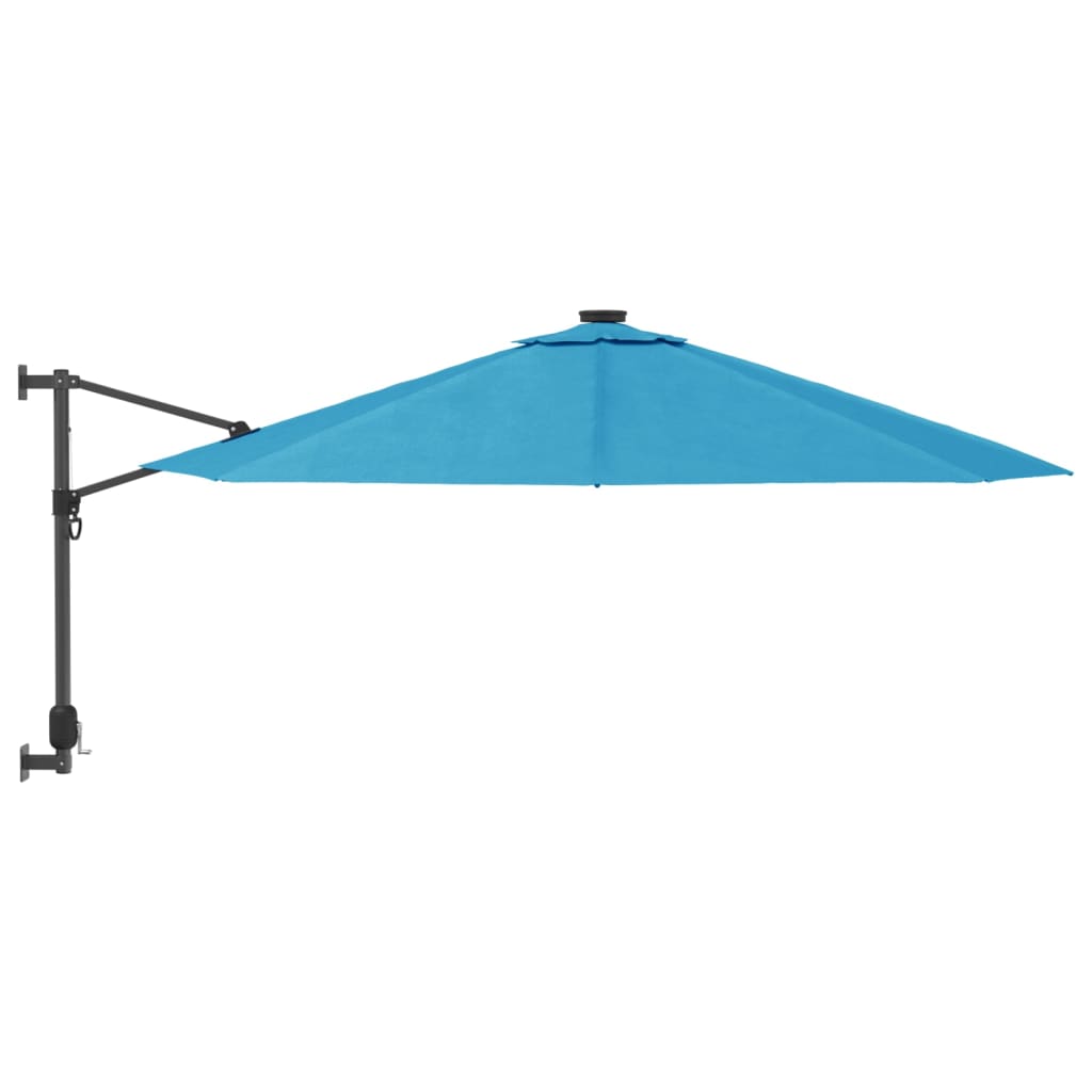 Vidaxl Wall Parasol 290 cm Bleu de mer