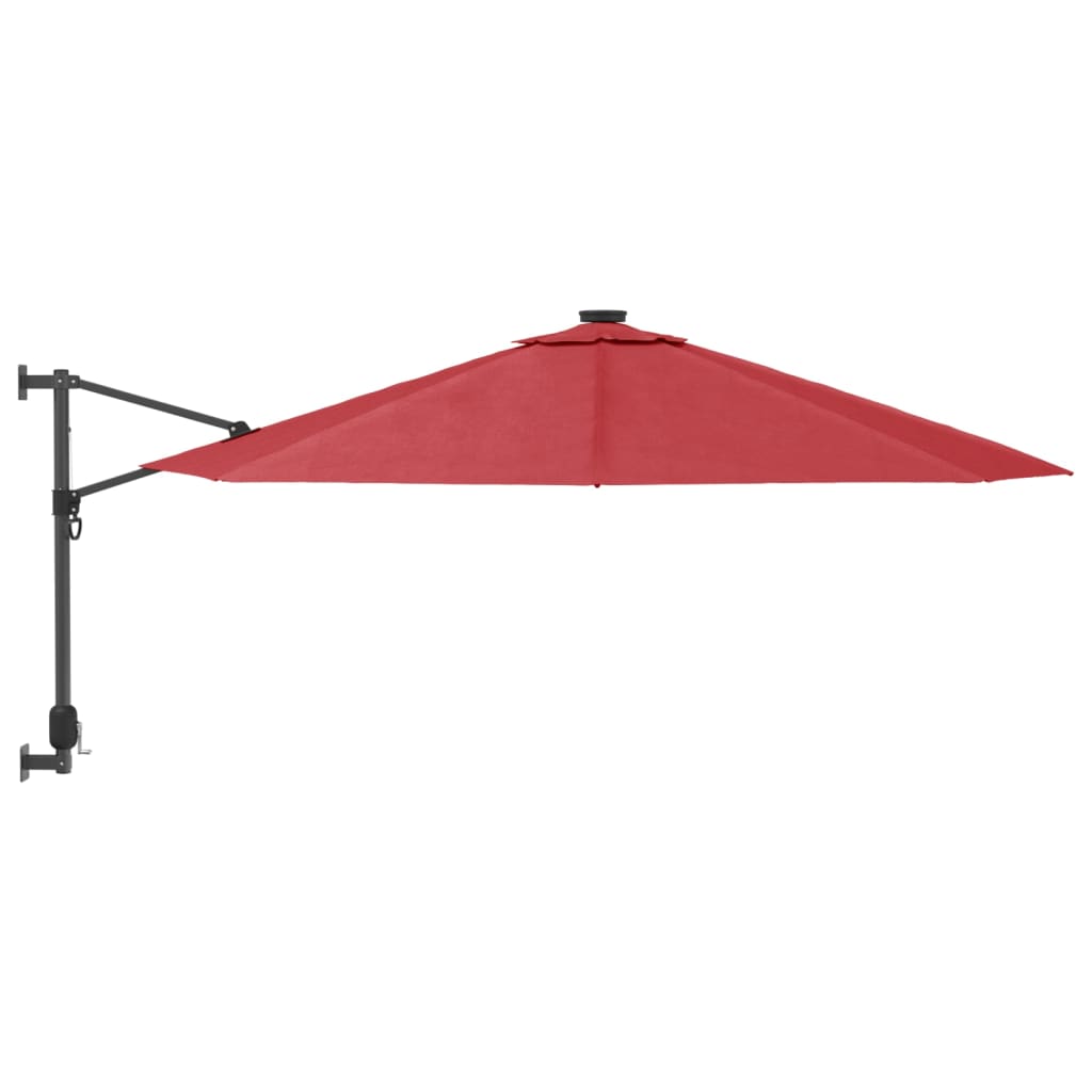 Parasol mural vidaxl 290 cm rouge vif