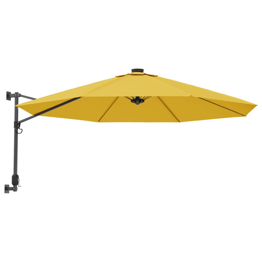 Vidaxl Wall Parasol 290 cm jaune