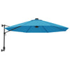 Parasol mural vidaxl avec LEDS 290 cm bleu de mer