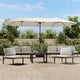 Vidaxl parasol double toit avec LED 449x245 cm Blanc
