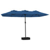 Vidaxl Parasol Double Roof avec LED 449x245 cm Azure Bleu
