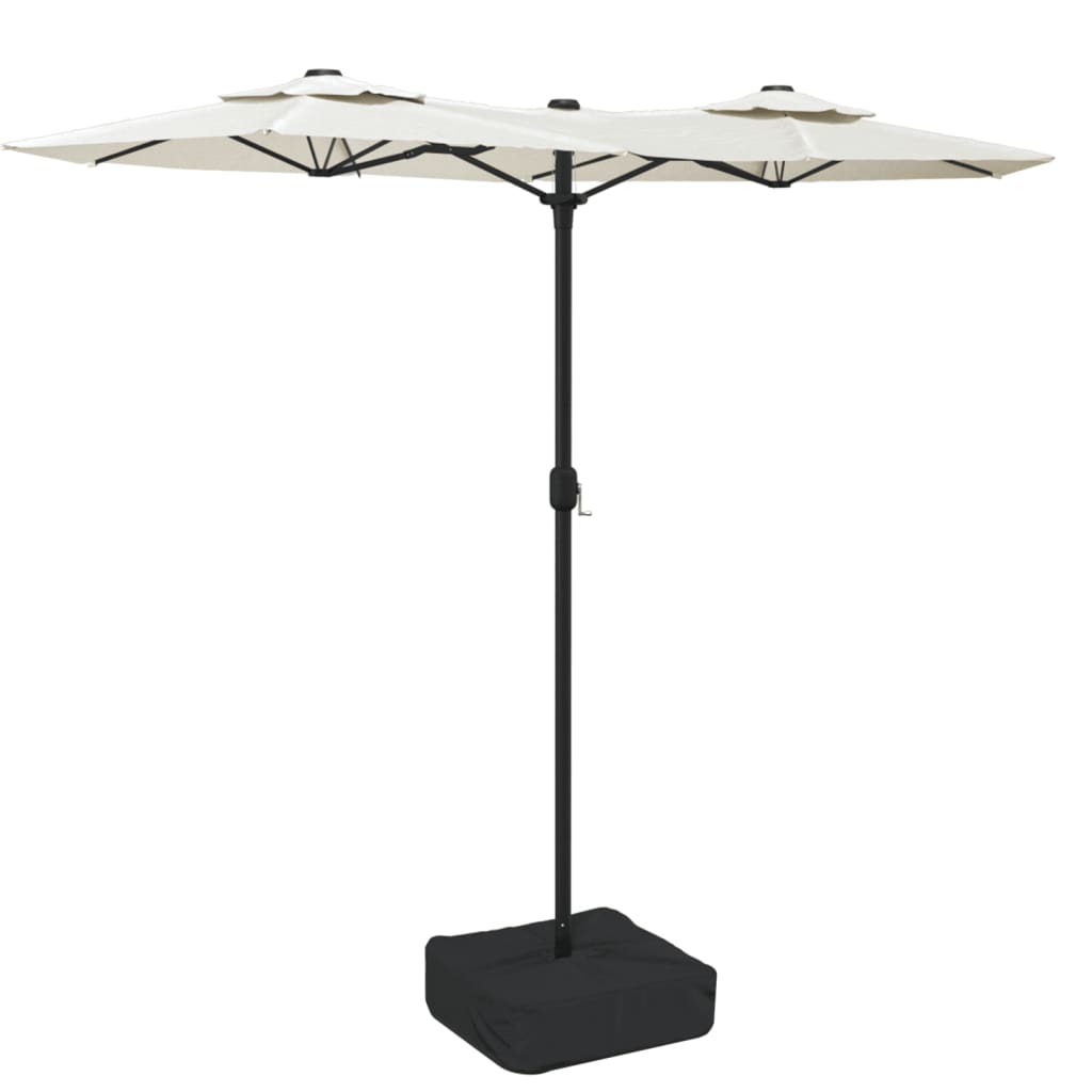 Vidaxl parasol double toit 316x240 cm Blanc